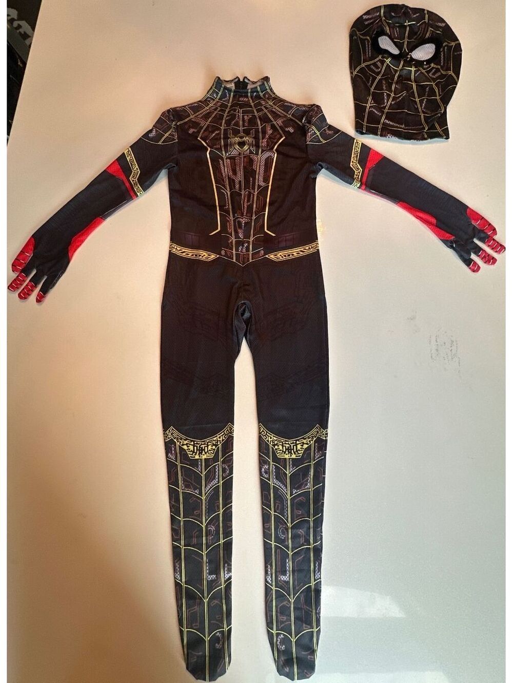 SpiderMan - Black/Gold - Kids Youth Costume - Youth M (4t/5t - 110cm)